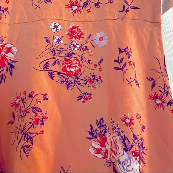 Abound Peach Floral Mini Dress Sz XS NWT - Picture 3 of 6